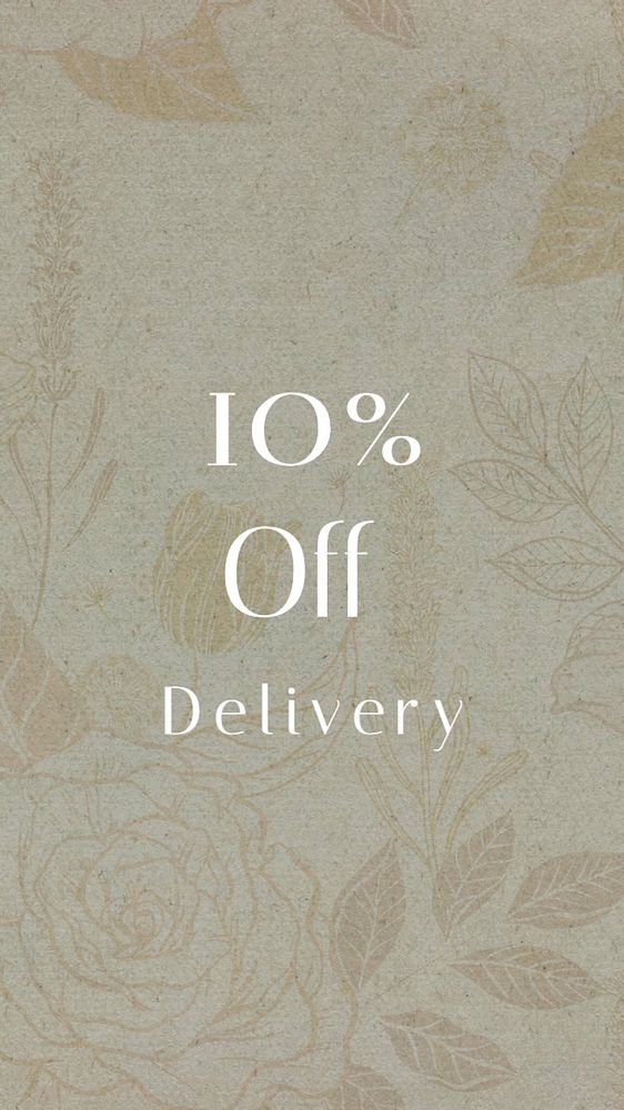 Delivery Discount Pinterest pin template