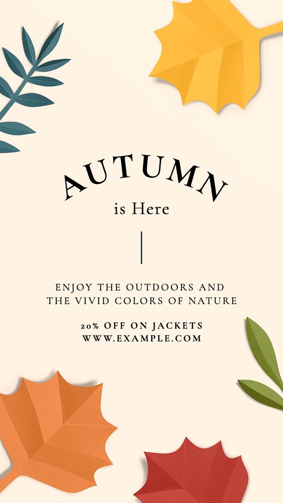 Autumn sale Facebook story template