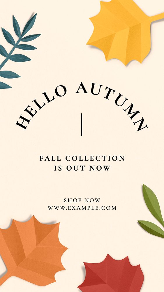 Fall collection Facebook story template