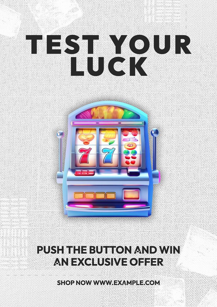 Test your luck poster template