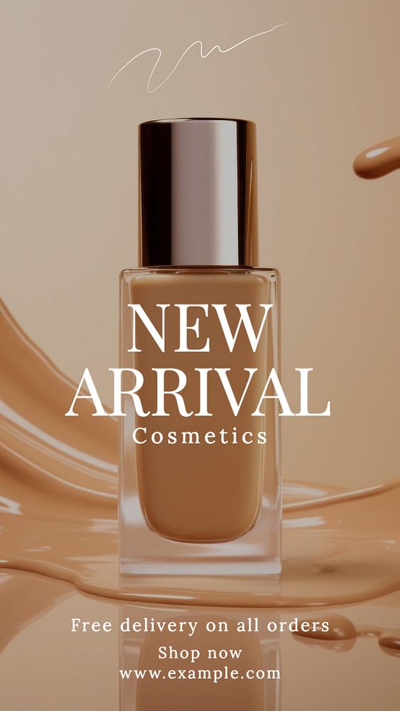 New arrival cosmetics Facebook story template