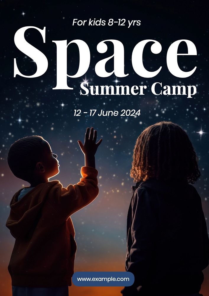 Summer camp poster template