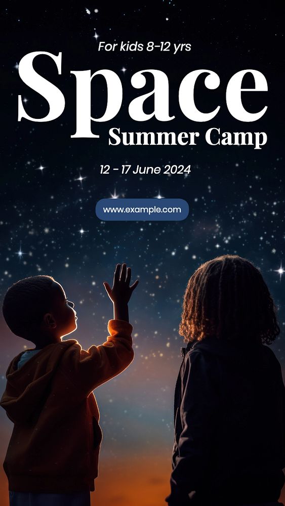 Summer camp Facebook story template