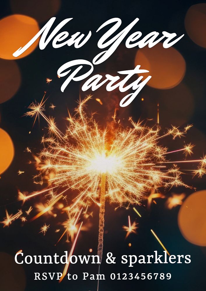 New year cheers poster template