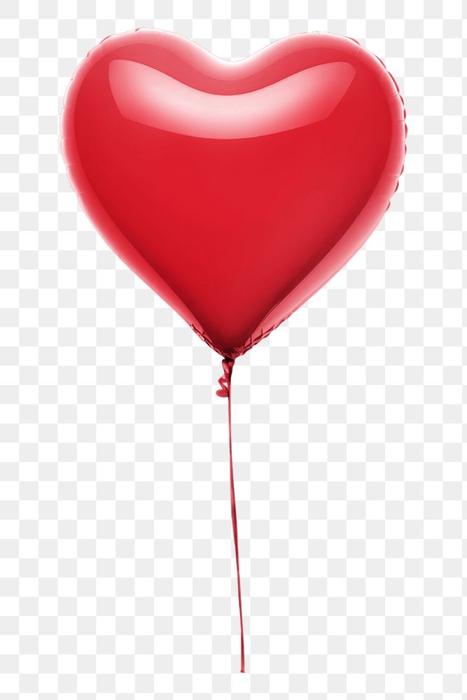 Red heart-shaped balloon mockup, editable design