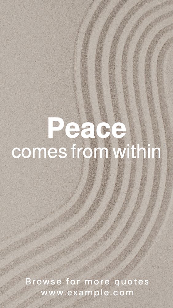 Peace within Facebook story template