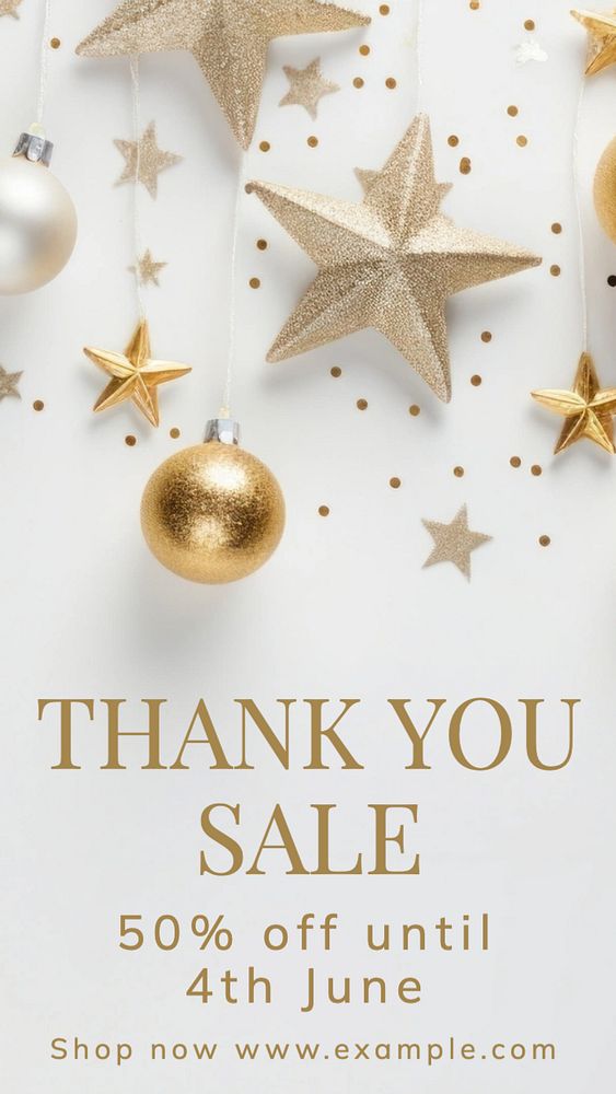 Thank you sale Facebook story template