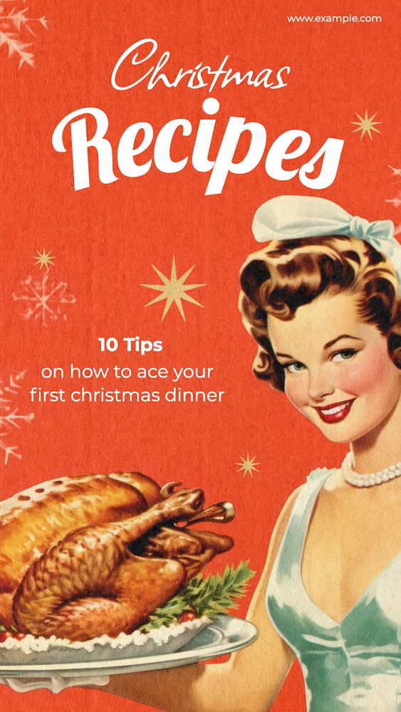 Christmas recipes Facebook story template