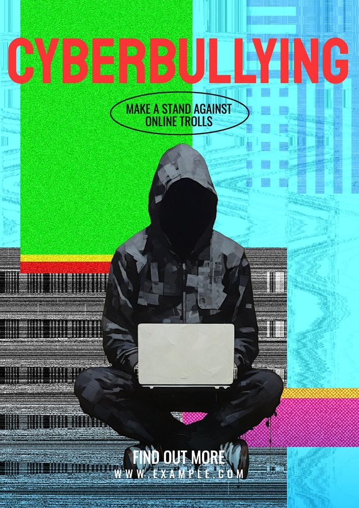 Cyberbullying poster template