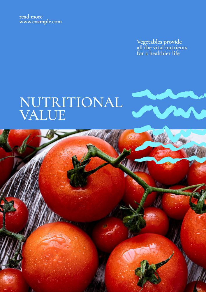 Nutritional values poster template