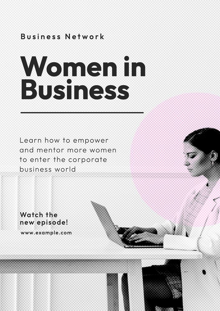 Women business empowerment poster template