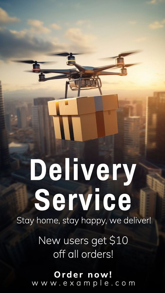 Delivery service Facebook story template