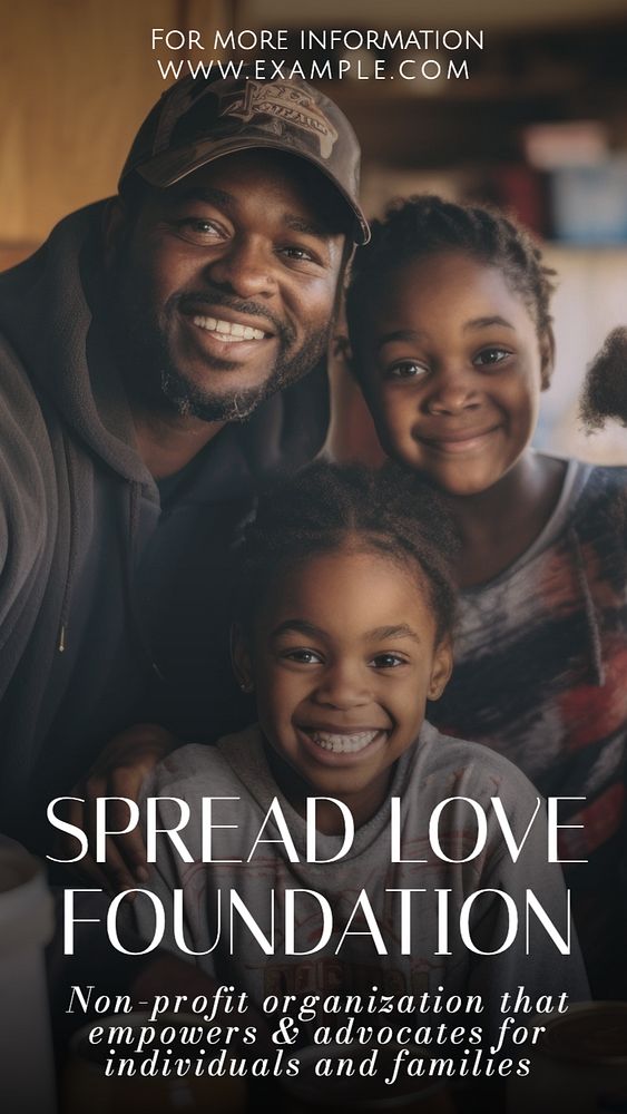 Spread love foundation Facebook story template