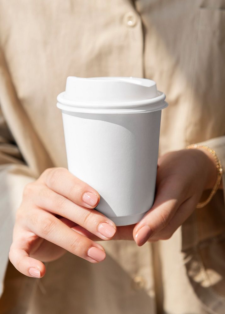 Coffee cup mockup, realistic design