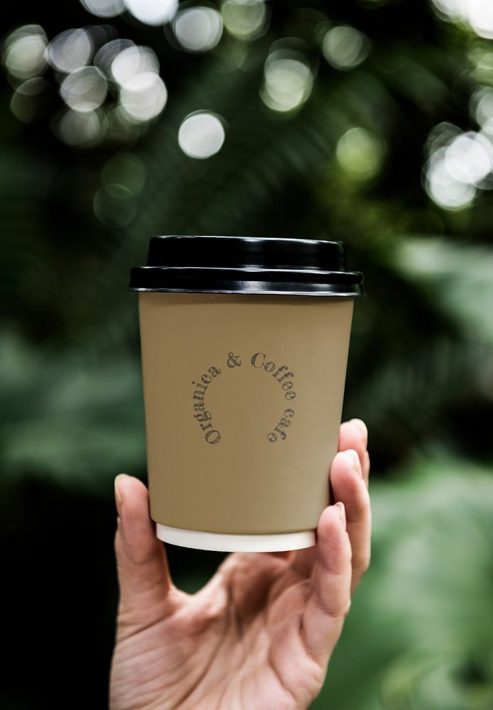 Coffee cup mockup, realistic design