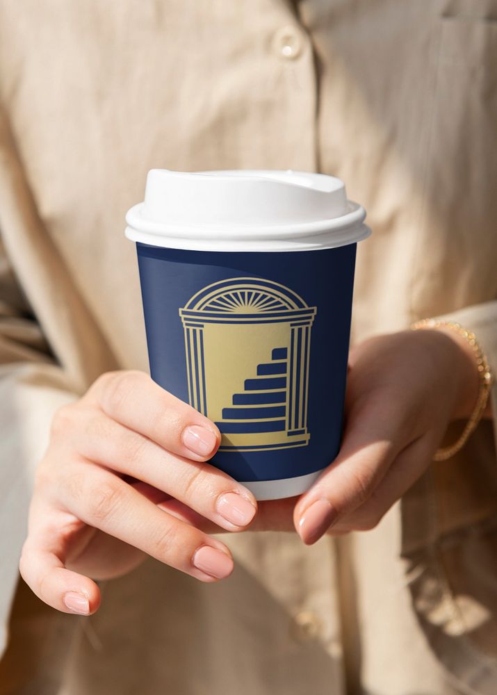 Coffee cup mockup, aesthetic design