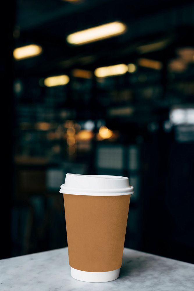 Paper cup mockup, editable design