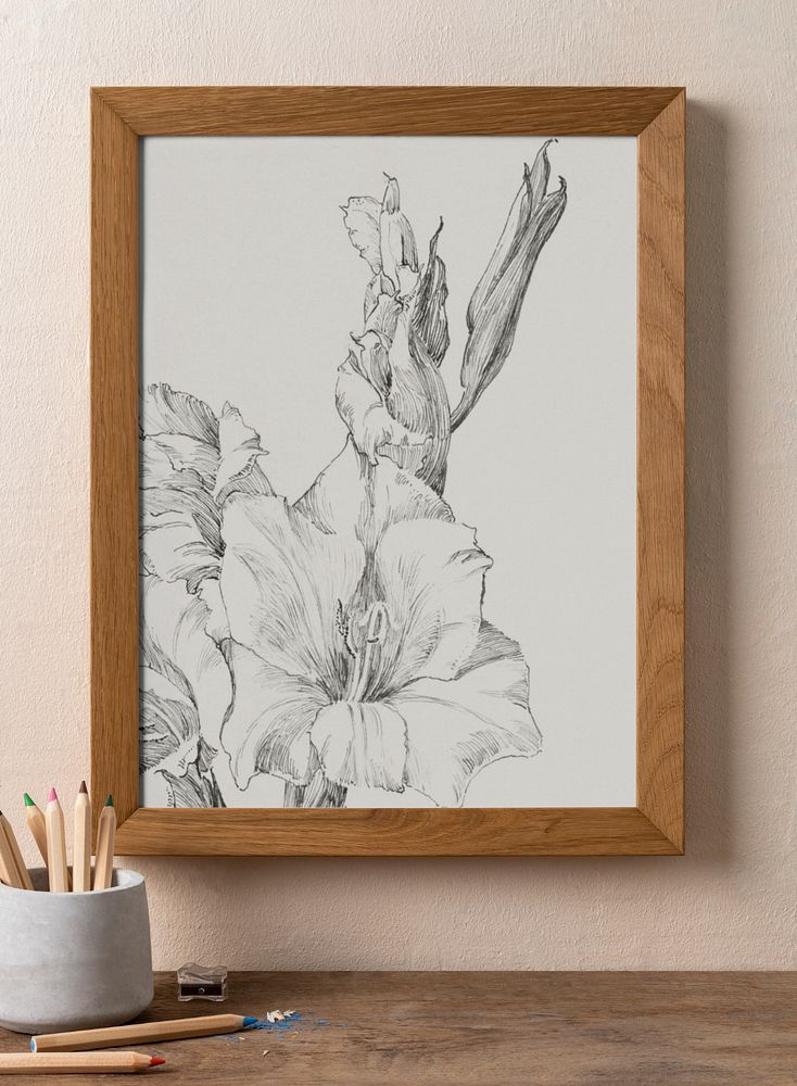 Picture frame mockup, wall decoration