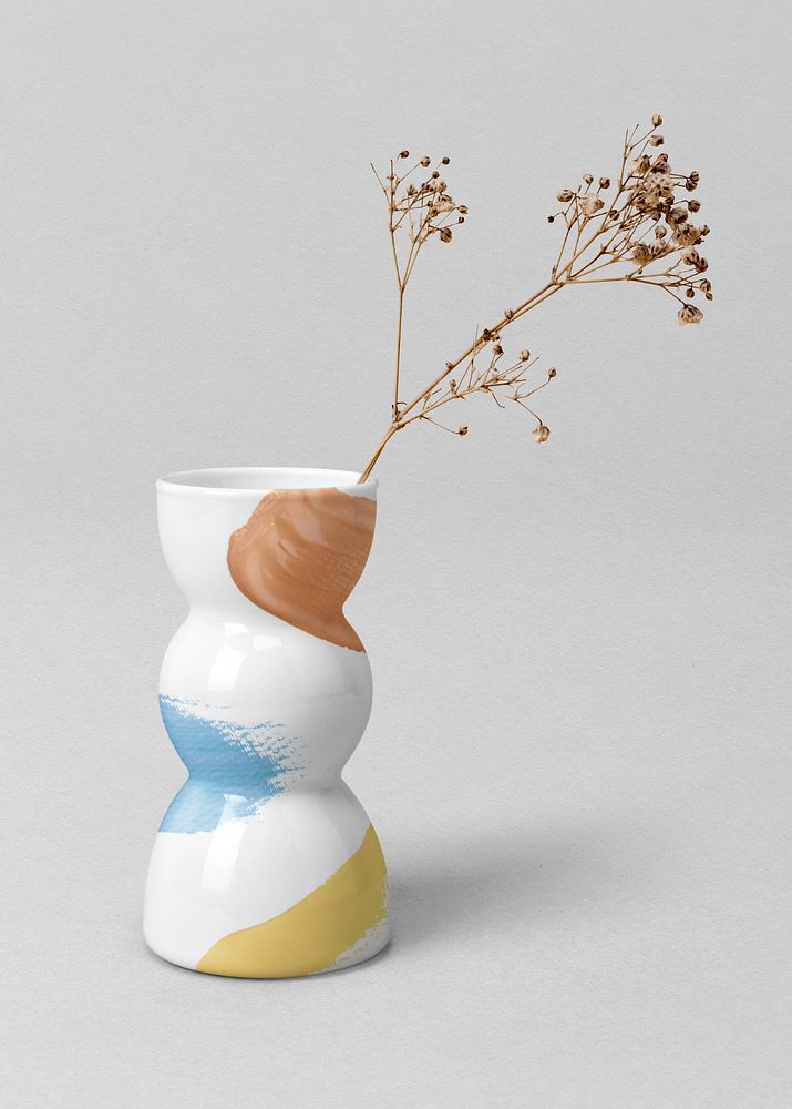 Vase mockup, home decor editable design