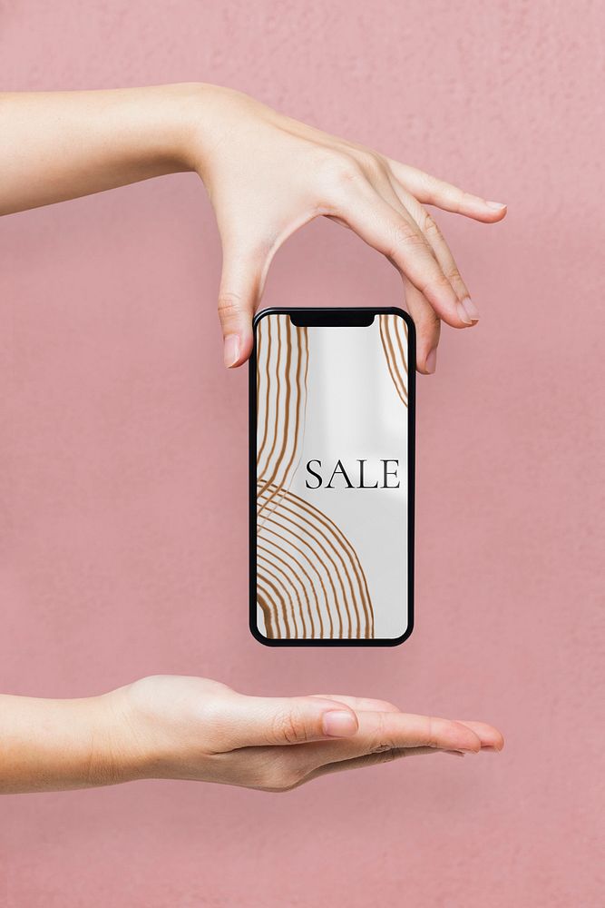 Phone screen mockup, editable digital device