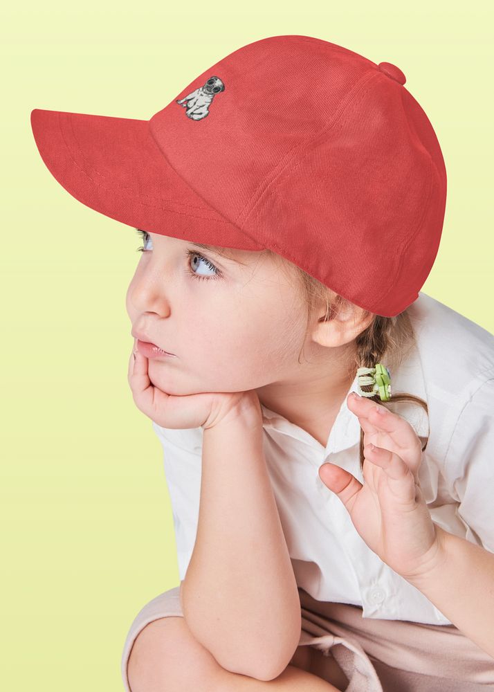 Cap editable mockup, kid's apparel photo