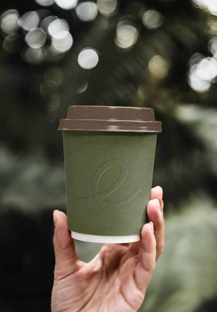 Eco-friendly takeaway cup mockup