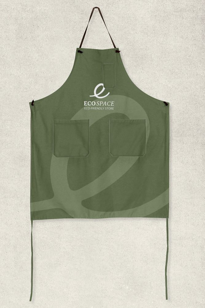 Fabric apron mockup, editable design