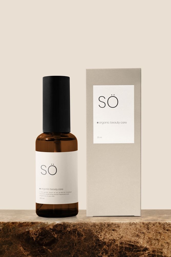 Spray bottle mockup, skincare business