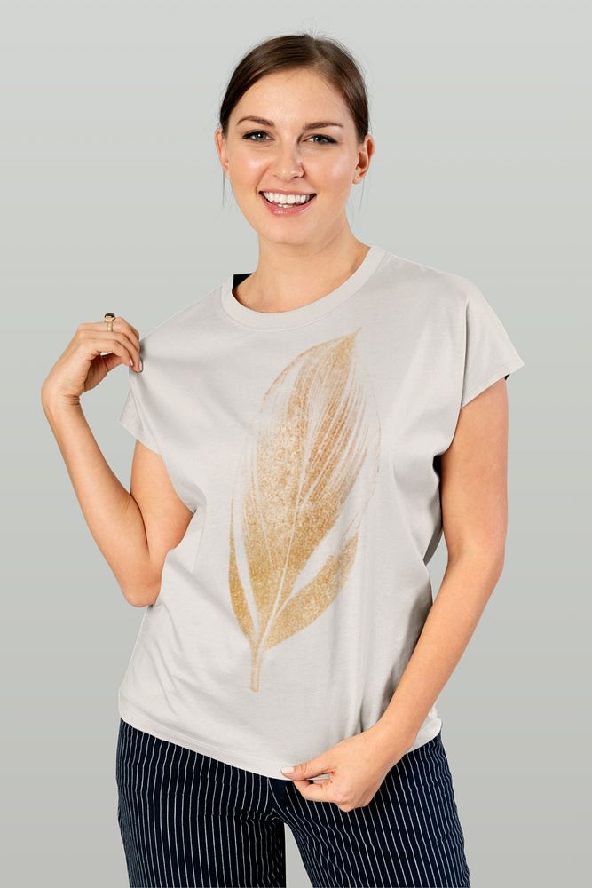 T-shirt mockup, women's apparel design