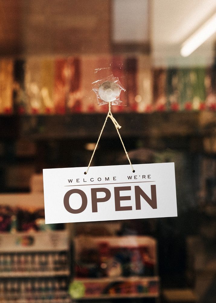 Editable shop sign mockup