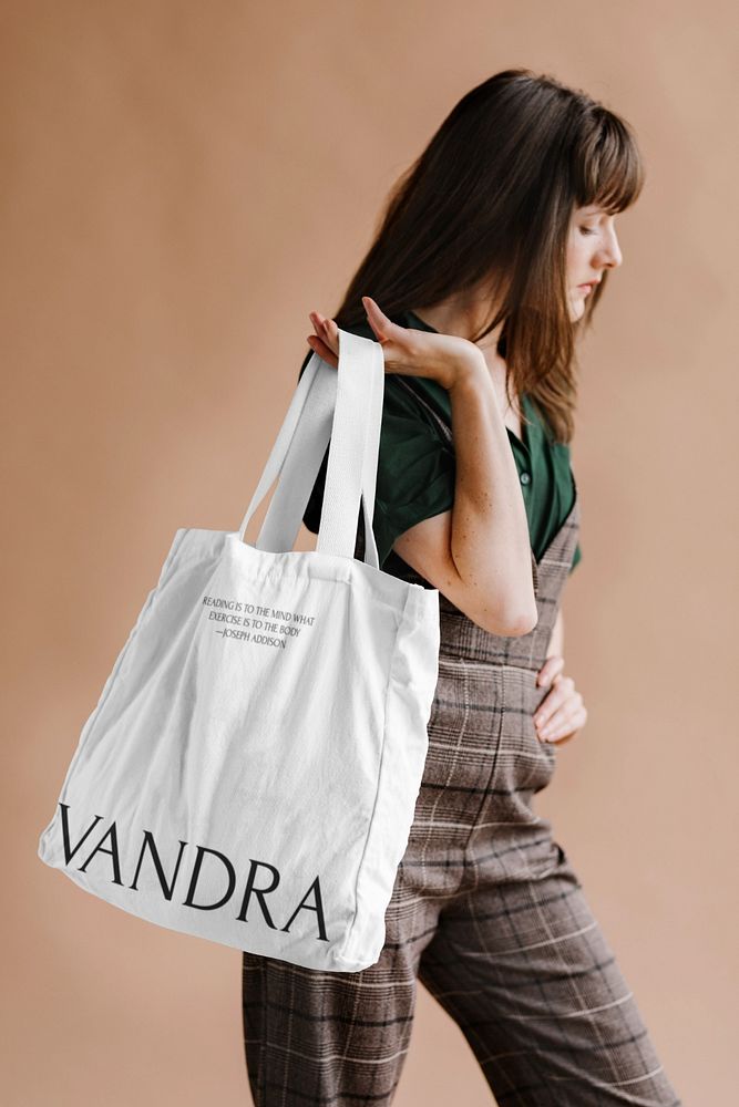 Editable tote bag mockup, eco-product design