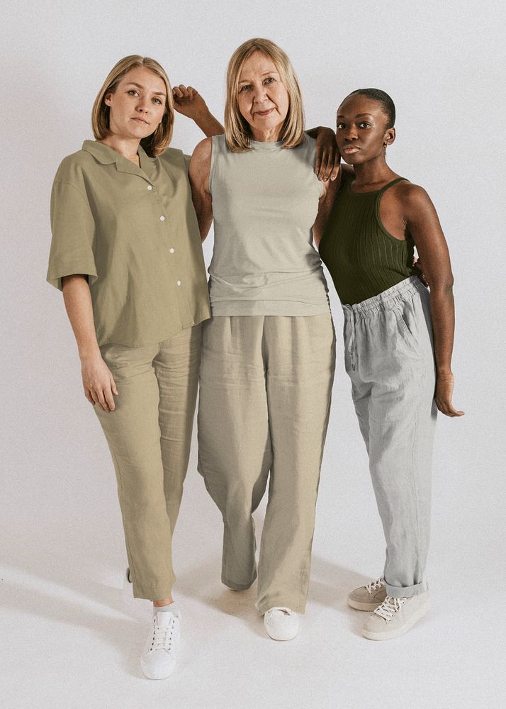 Women's fashion mockup, basic wear studio shoot