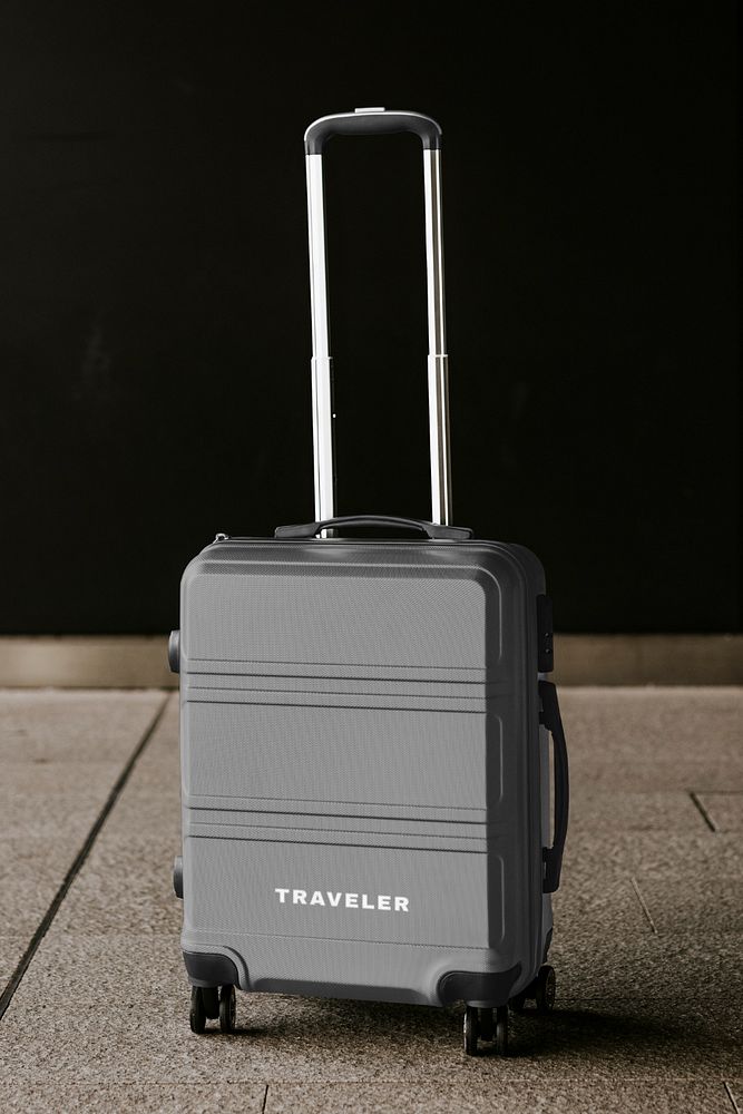 Travel luggage product mockup, suitcase