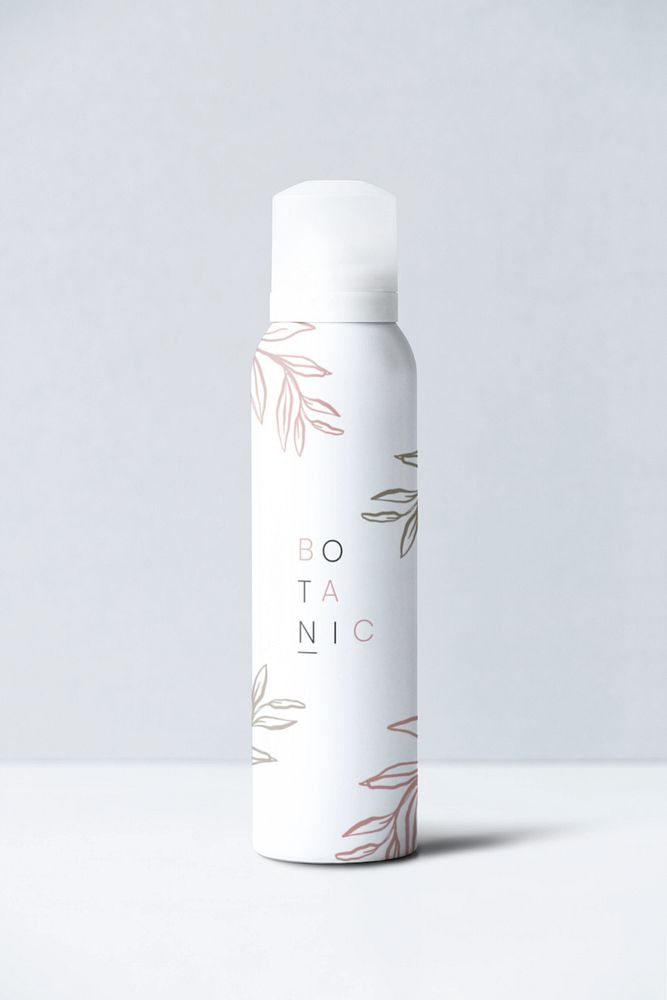 Skincare spray bottle mockup, beauty product packaging