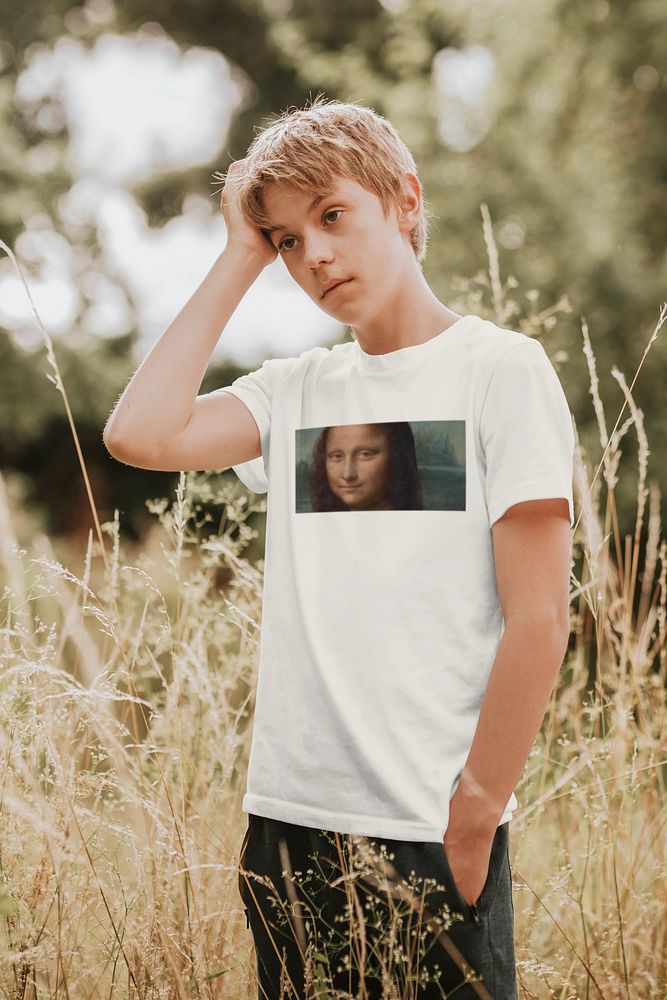 T-shirt mockup, editable teen's fashion