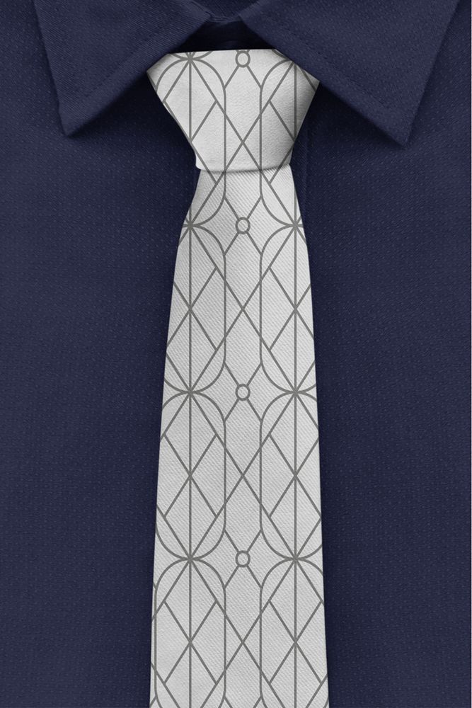 Neck tie mockup, editable business attire