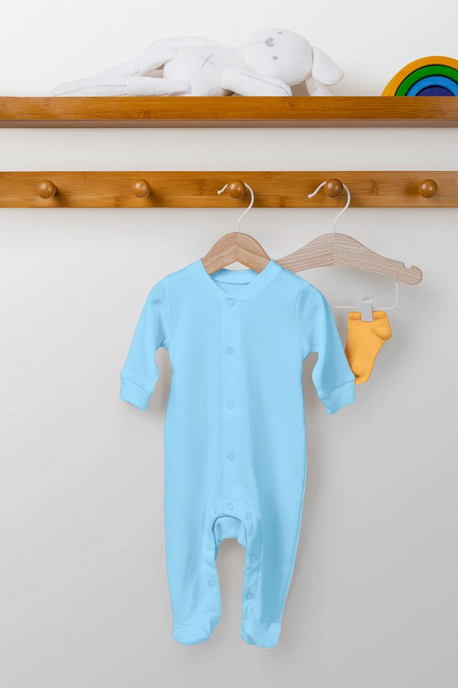 Kids apparel mockup, editable sleepwear design