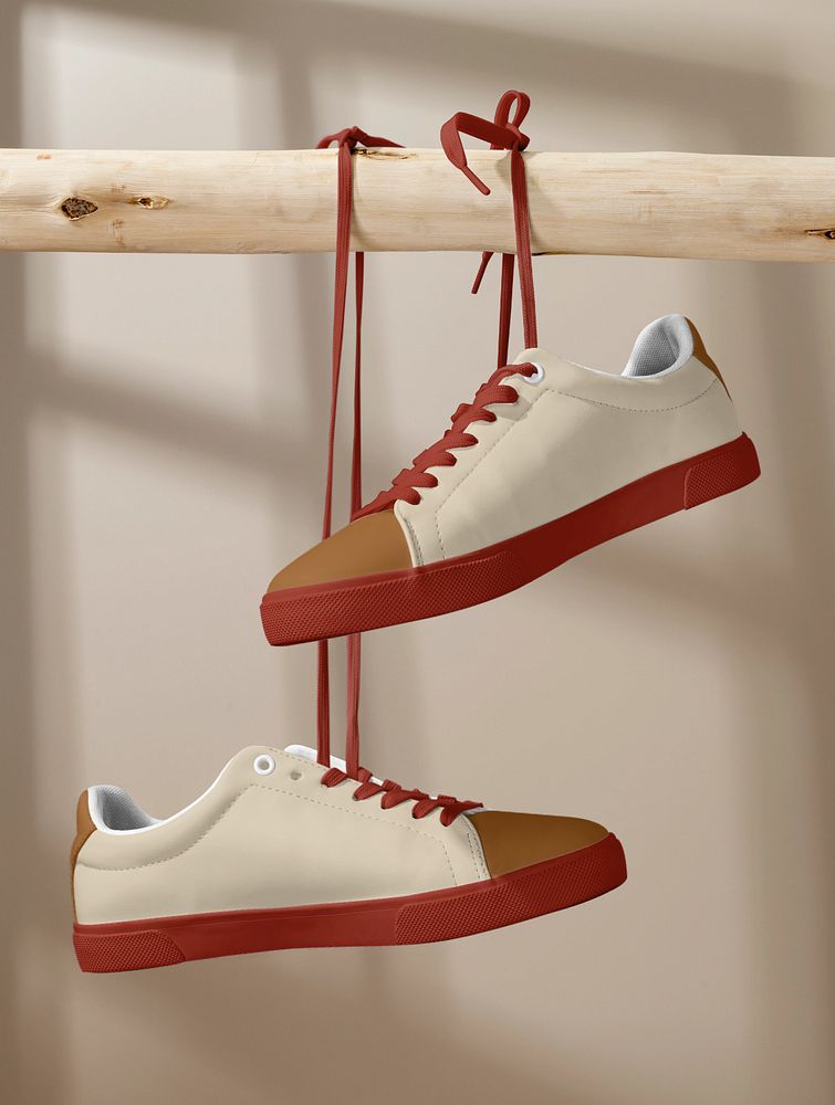 Canvas sneakers mockup, casual fashion