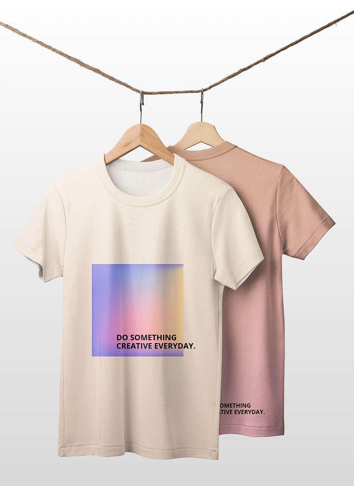 Unisex t-shirts mockup, editable design