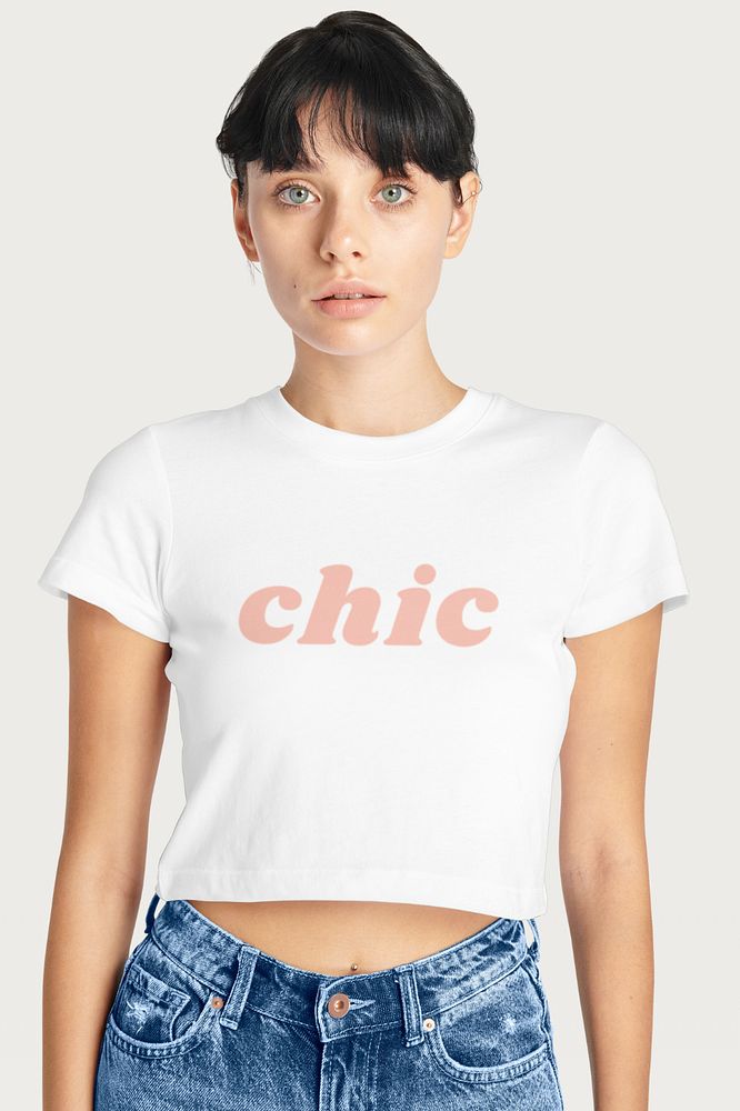 Crop top mockup, editable apparel & fashion