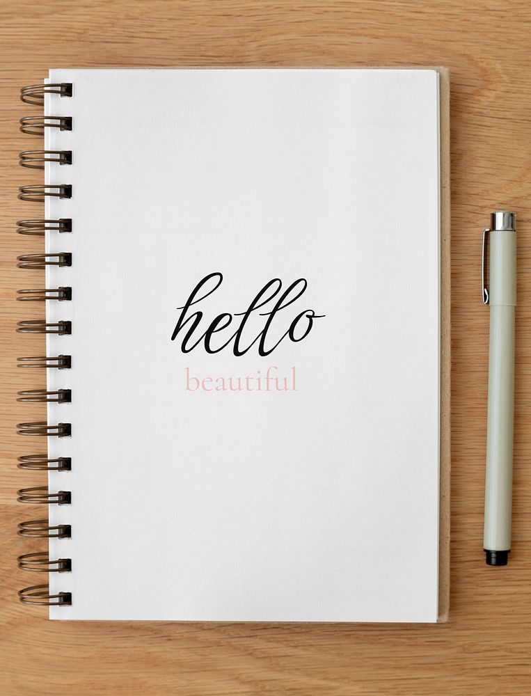 Editable notebook mockup