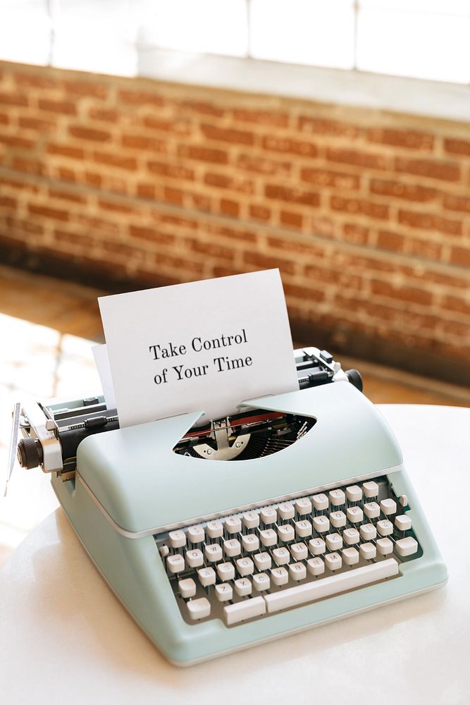 Paper typewriter mockup, editable stationery design