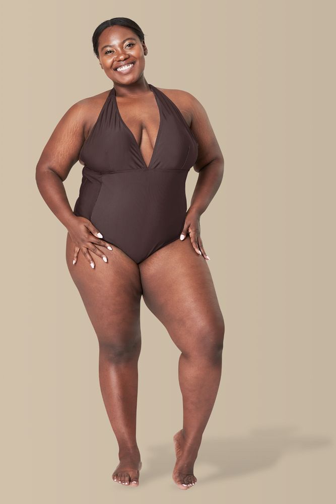 Women's swimsuit mockup, editable apparel & fashion