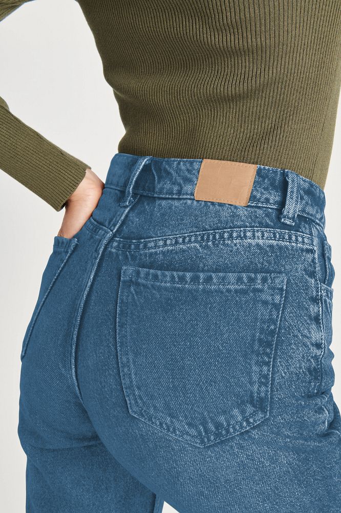 Jeans mockup, editable women's fashion design