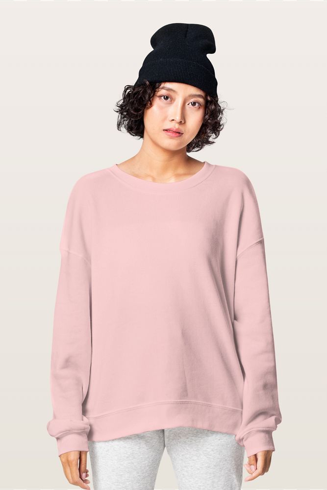 Women's sweater mockup, customizable street apparel