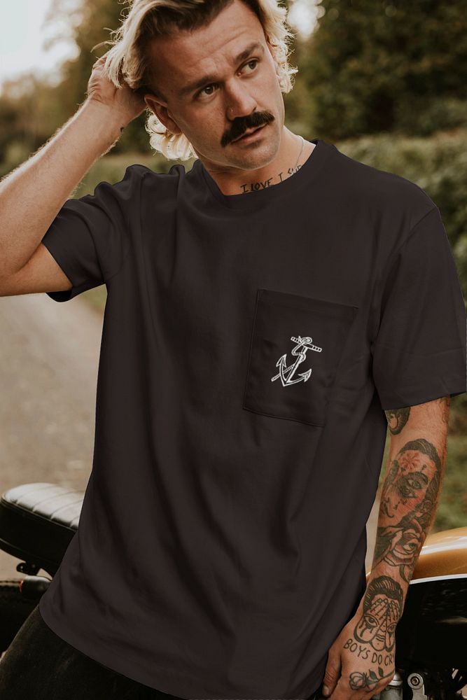 T-shirt mockup, street menswear 