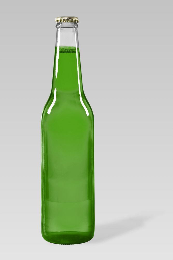 Beer bottle  editable mockup, beverage packaging