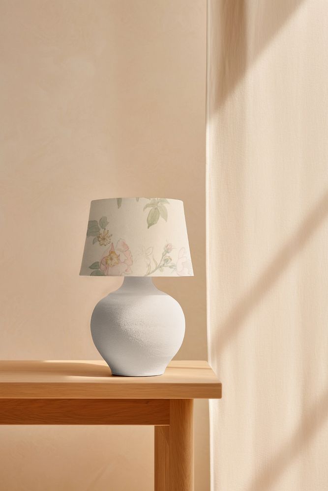 Table lamp  editable mockup, home interior 