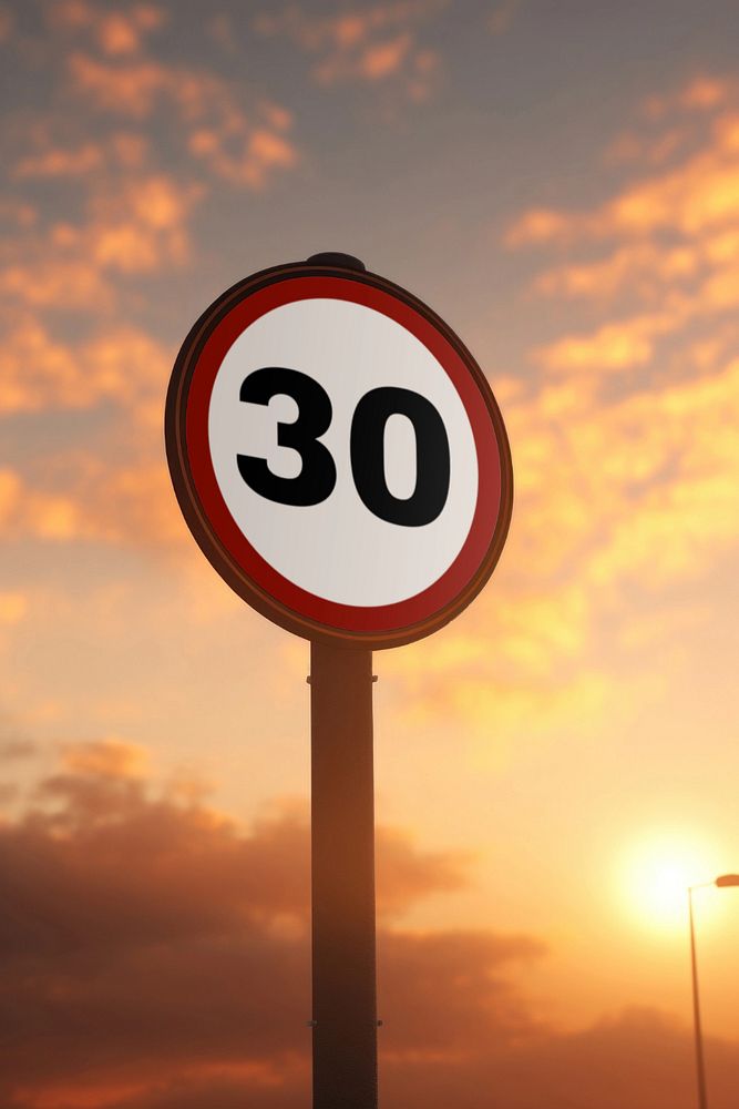 Traffic sign  editable mockup 