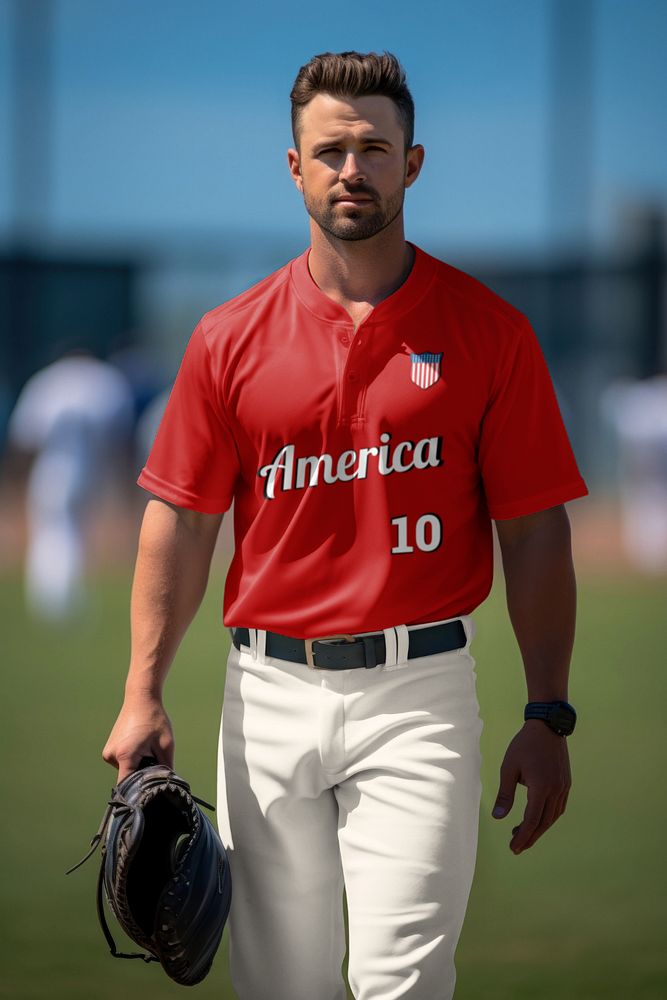 Editable baseball shirt mockup, fashion design